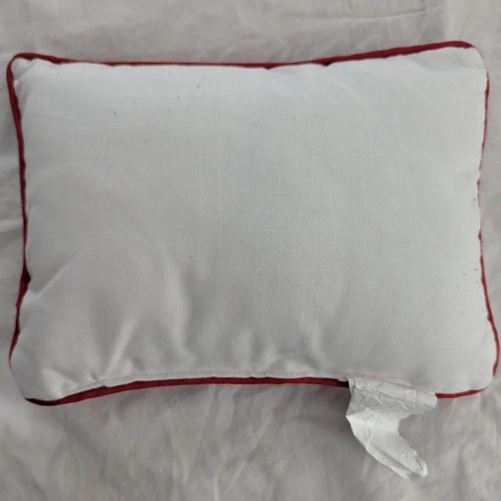 Red Poinsettias Embroidered Throw Pillow